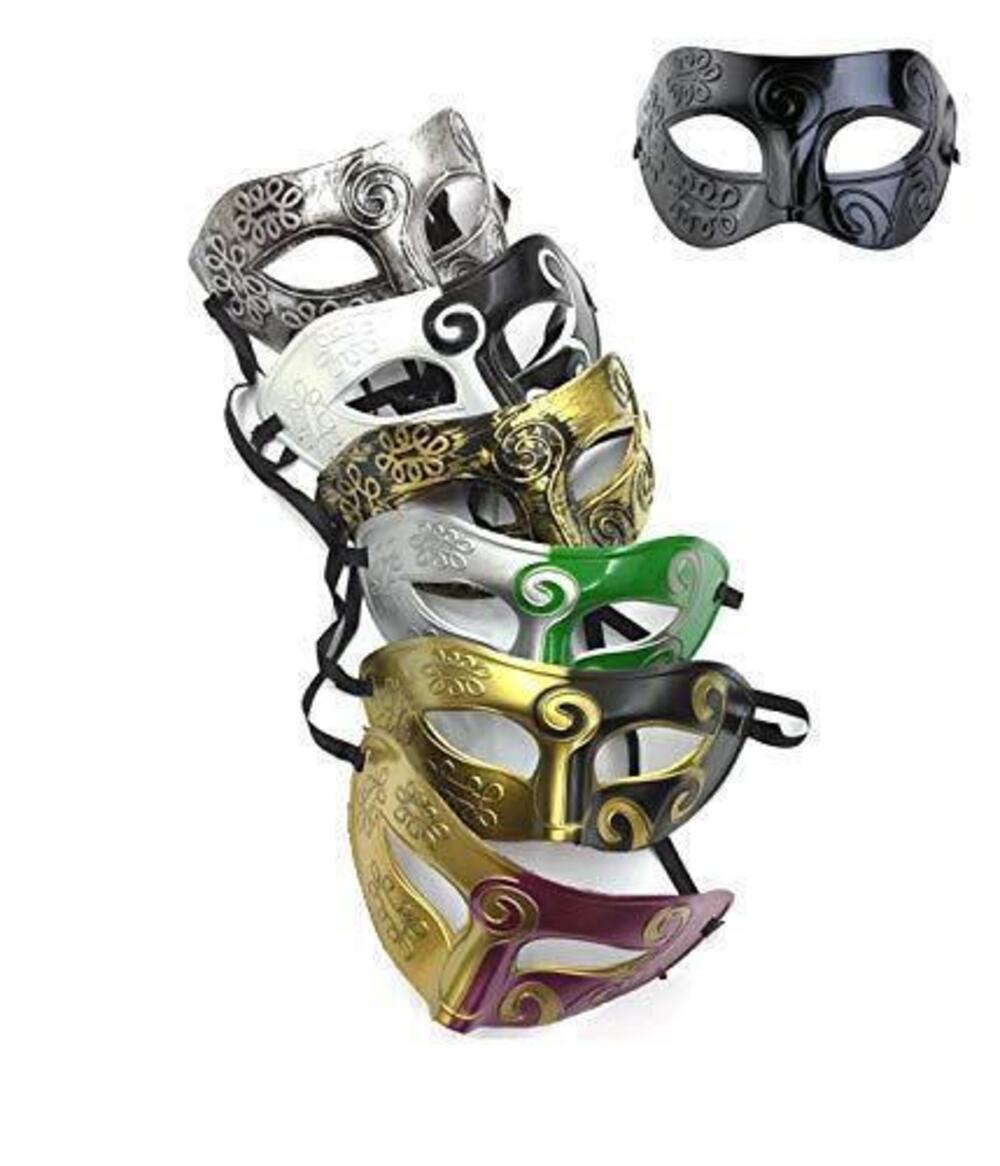 7401 7 Pieces Unisex Retro Masquerade Mask Mardi Gras Costume Party